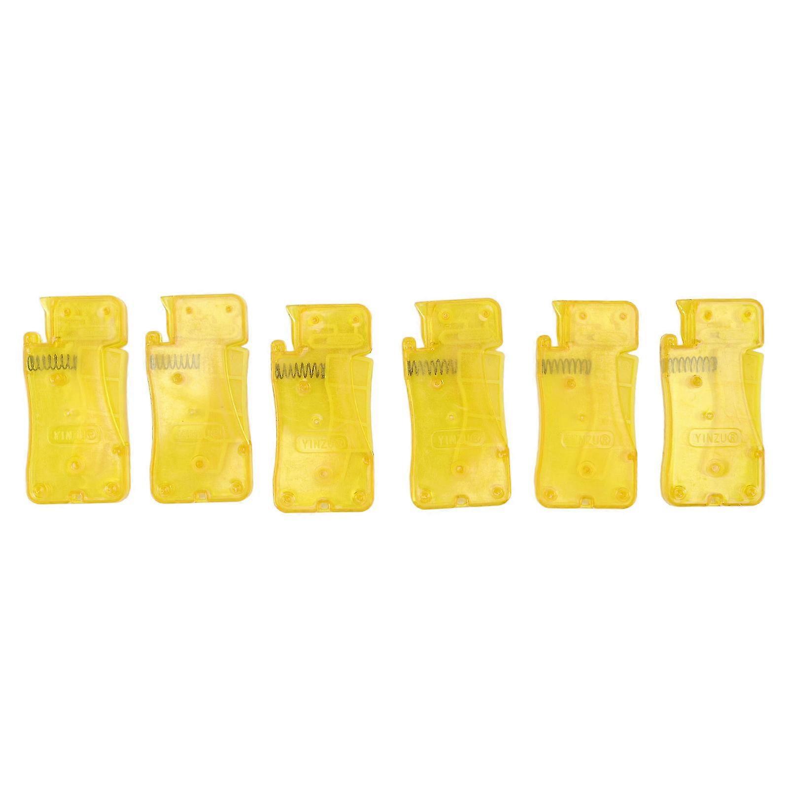 6Pcs Automatic Needle Threader Yellow DIY Handcraft Funnel Design Sewing Threaders for Elderly Household