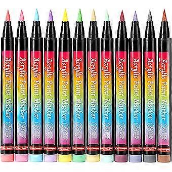 ulafbwur Hund Nagellackstifte, 12 Farben Haustier Nail Art Stift Set, schnell trocknender Spaß Haustier Sicherer Pfoten-Nagellackpinsel, DIY-Tipp Nagellackstifte für Welpen und Ca