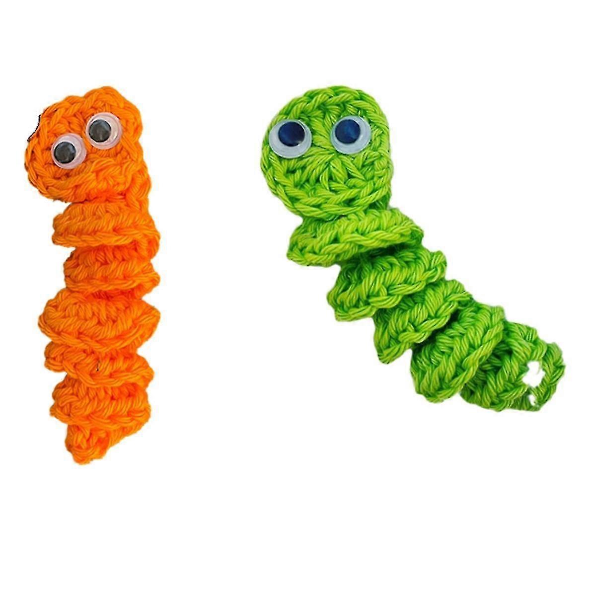 Handgemachte emotionale Unterstützung Sorgenwurm Geschenk, Häkeln Sorgen Wurm inspirierende Sorgen, Niedliches gestricktes Geschenk, B
