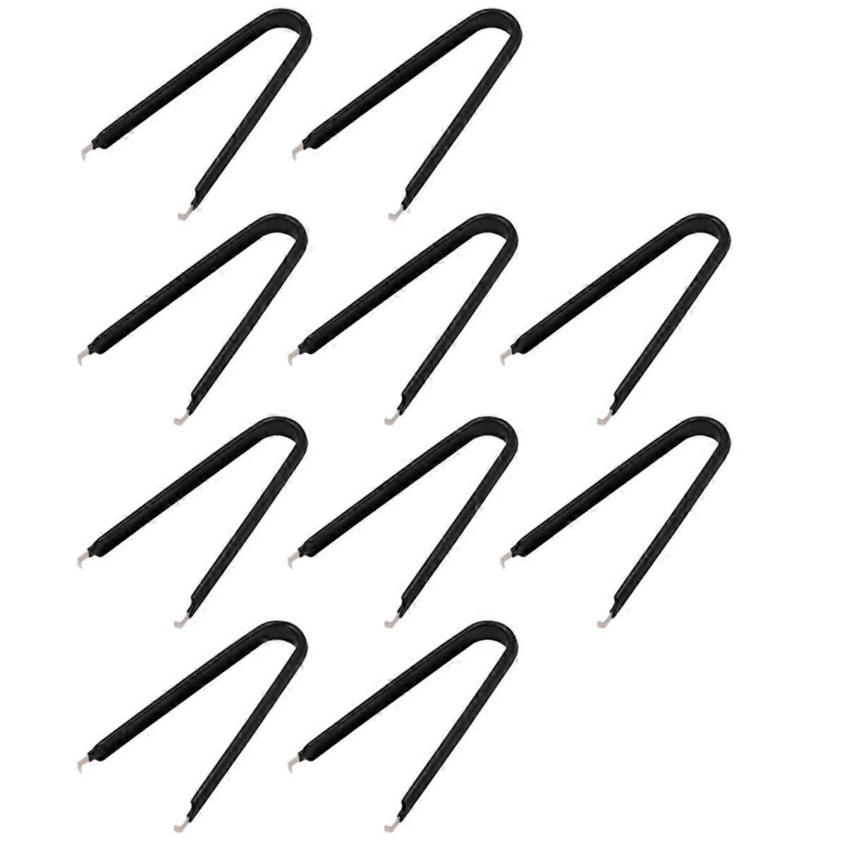 10 Pack DIP/IC Extraction Tool Simple U-Shaped Clip Component Grabber Black