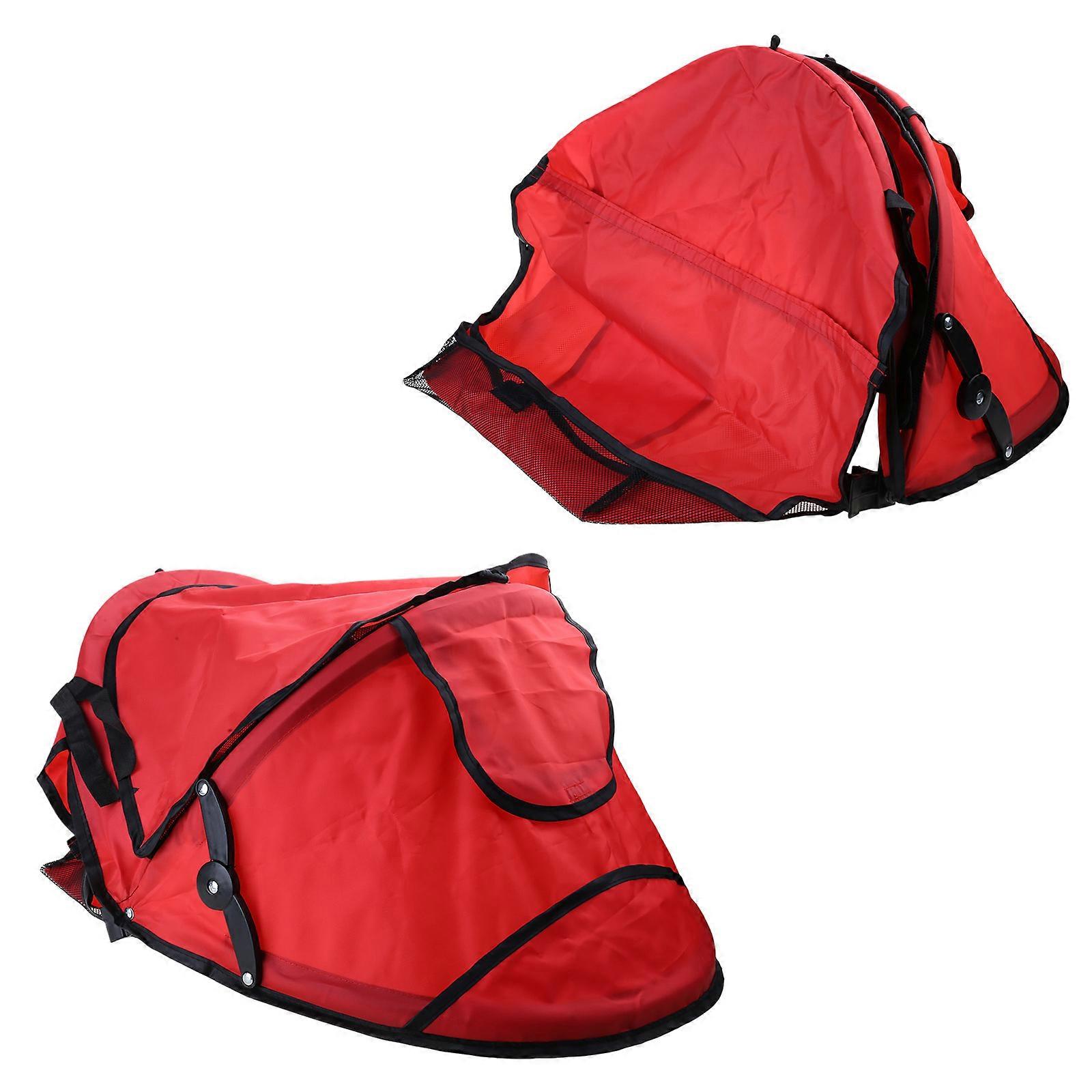 ベビーカーサンシェードカバー日焼け止めキャノピー幼児ベビーカー乳母車防風サンシェードカバー防水日よけスタイルBレッド