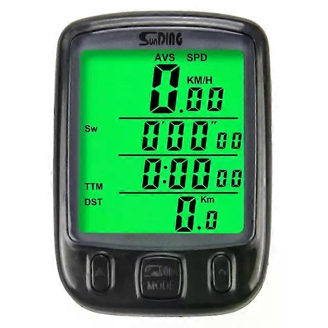 1PCS Waterproof Bicycle Code Watch Mountain Bike Wireless Odometer With Backlight Speedometer English Large Screen