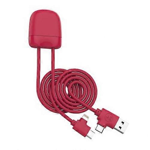 4 in 1 Ice-C Eco-responsible USB A, USB C / USB C, Lightning cable 1m