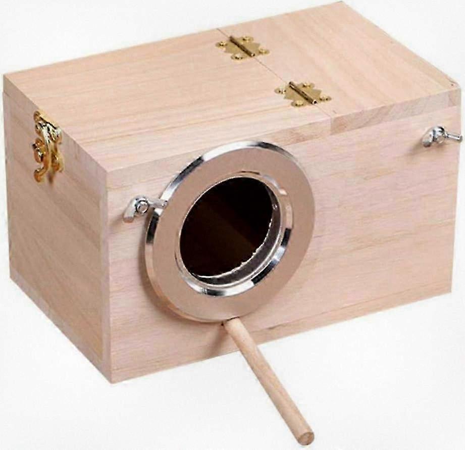 Spacious Wooden Bird Nesting Box for Aviary or Canary