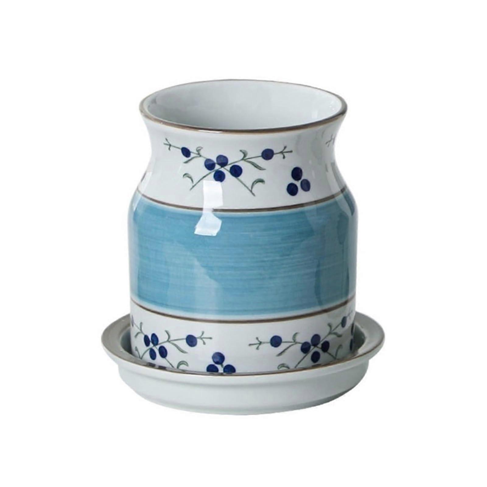 Retro Hand-Painted Drying Rack for Countertop Kitchen Drain Rack Small Size