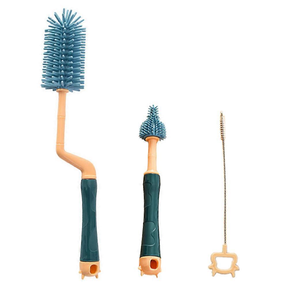 Baby rotary soft rubber cup brush set