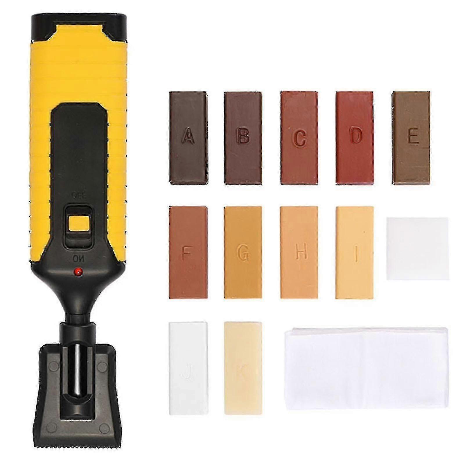 DIY 手动地板家具维修套件专业蜡熔化工具易于使用(不包括电池)