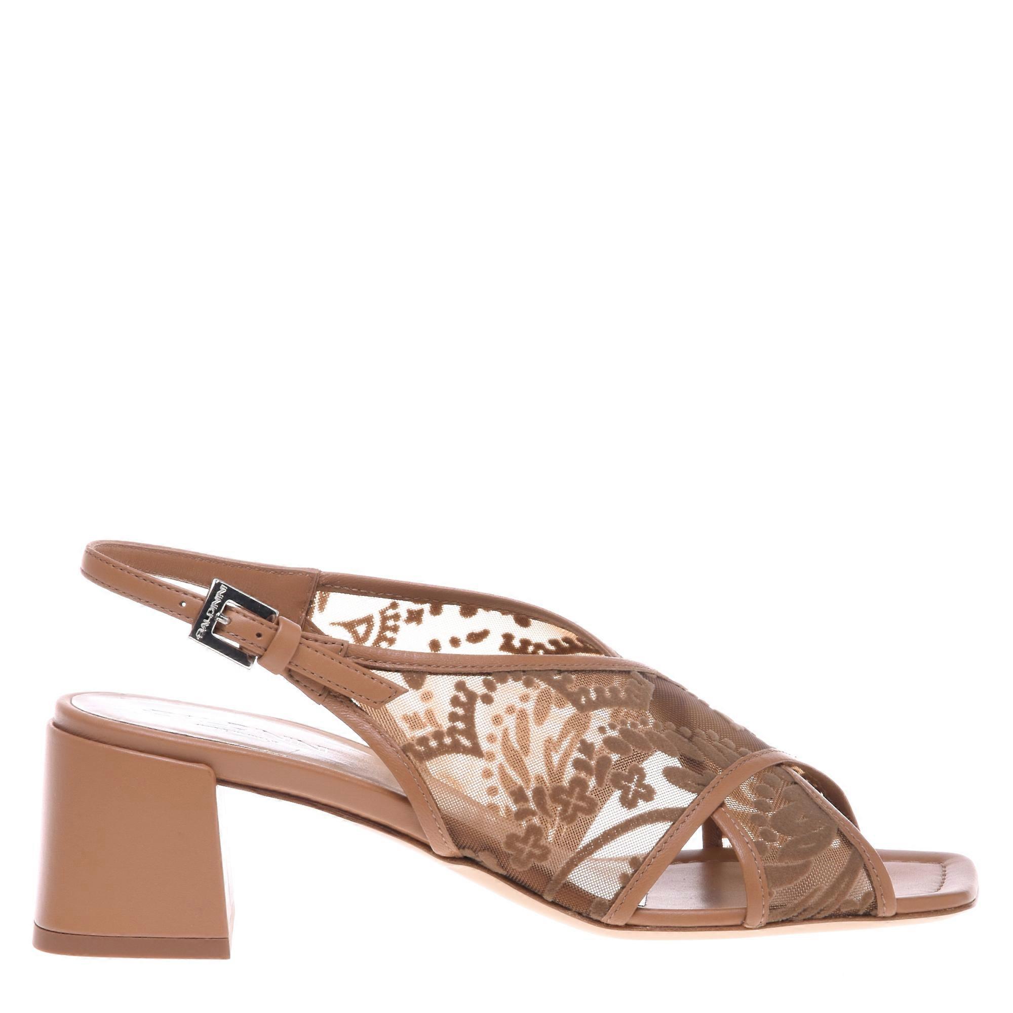 Baldinini - Leather Petal Mesh Sandal