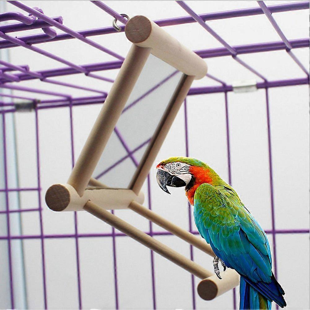 Bird Mirror Bird Swing For Macaw African Grays 1 τεμάχιο 3,7x3,5x3,5 ιντσών Παιχνίδια σε κλουβί παπαγάλου
