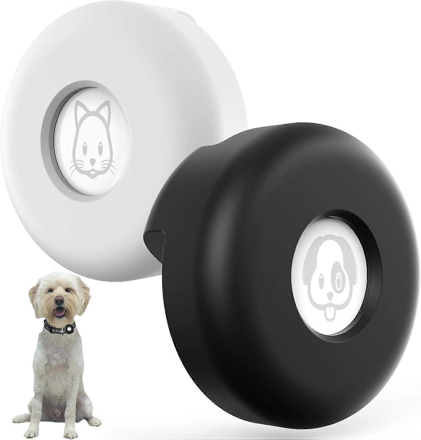 AirTag Dog Collar Holder, Προστατευτική θήκη σιλικόνης για κολάρο γάτας (2 Pack)