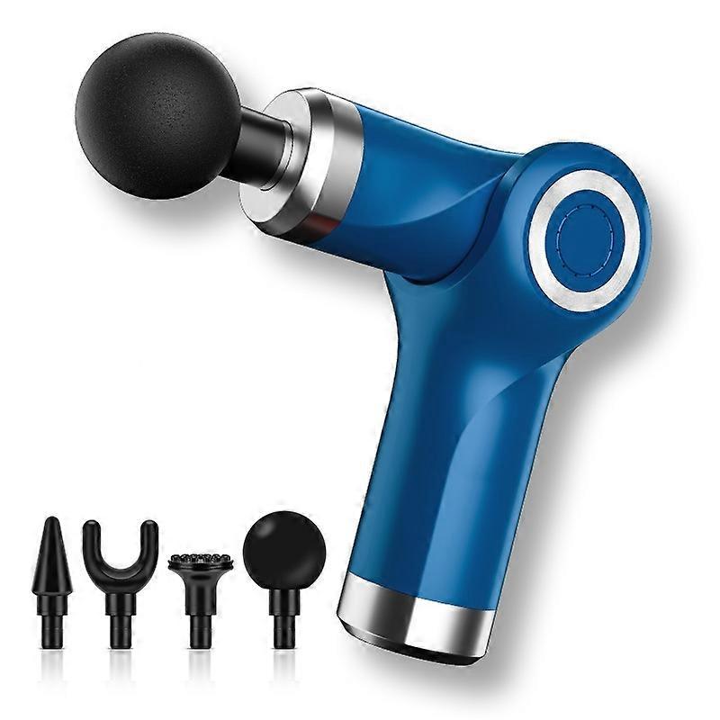 Fascia Gun Pocket Electric Shock Gun Muscle Massage Gun, Specification: Folding (Blue)