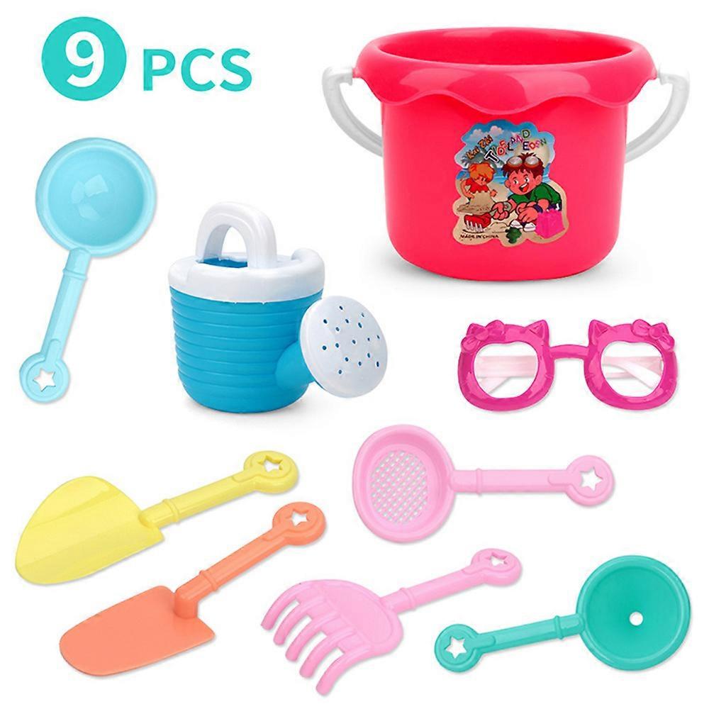 Multicolour Beach Toys Set Reusable Beach Bucket Shovel Water Toys for Children