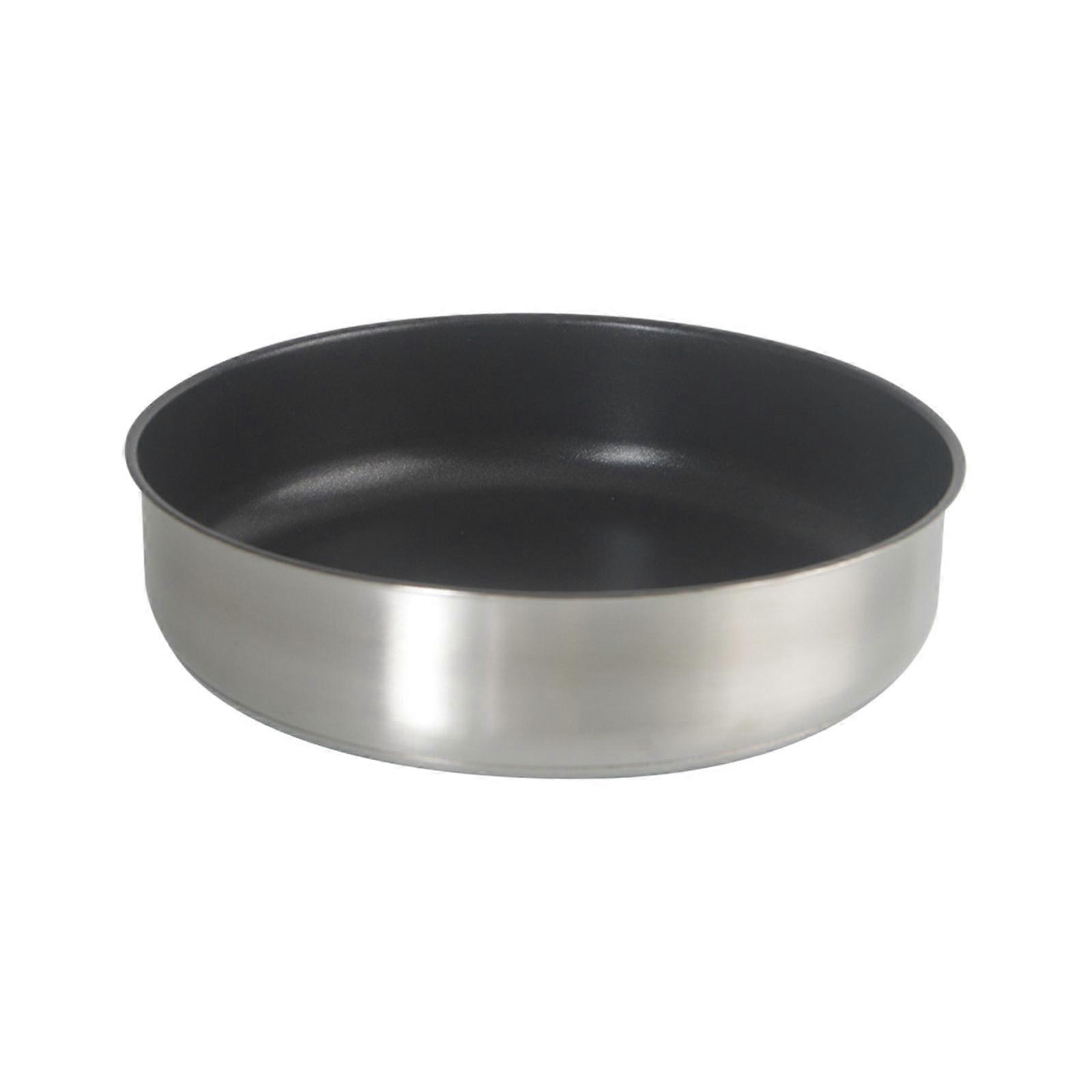 Outdoor Camping Open Flame Induction Cooker Barbecue Plates Frying Pan Non Stick Coating Circular Frying Pan UltraLight
