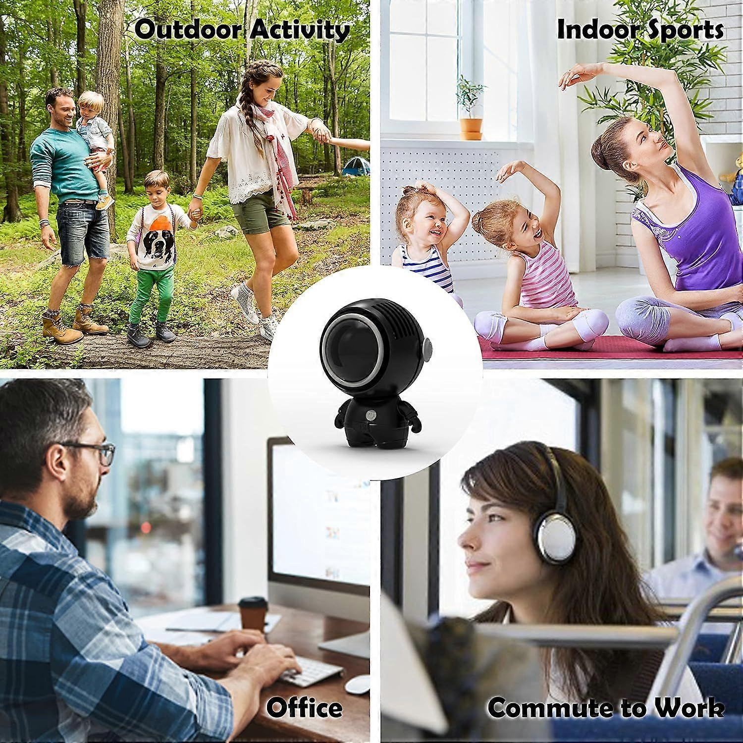 Portable Mini Bladeless USB Fan (Black)