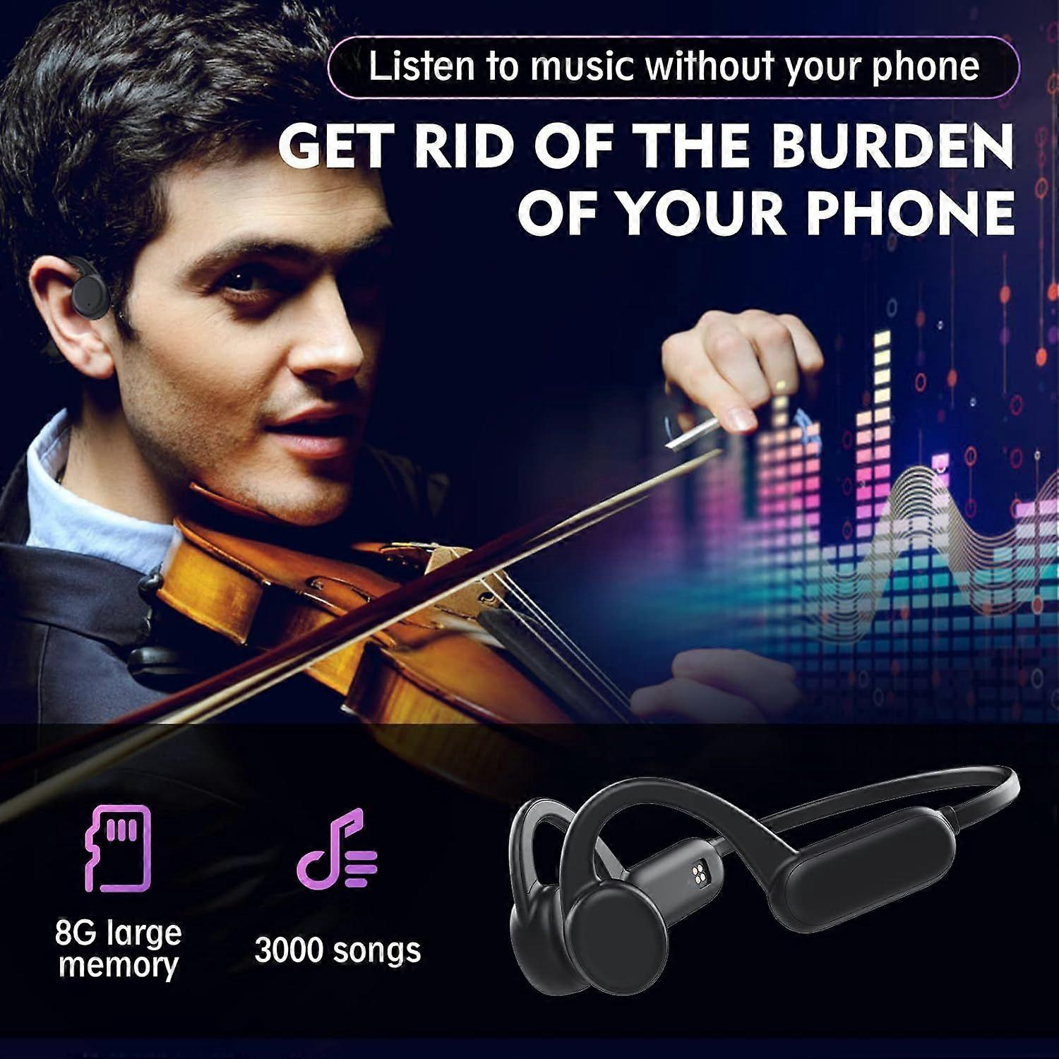 Bone Conduction Swimming Headphones (Black)