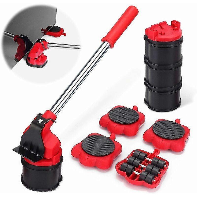 Lift Heavy Furniture, Move Furniture Tool Kit Large and Small Effortlessly, Lift Furniture with 4 Lifting Pads and Casters for Moving, for Sofa, Cabin