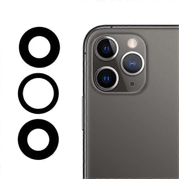 Compatível Para iPhone 11 Pro Max 6.5 polegadas/11 Pro 5.8 polegadas 3Pcs/Set OEM Phone Rear Camera Rim Lens Cover (sem Logotipo)