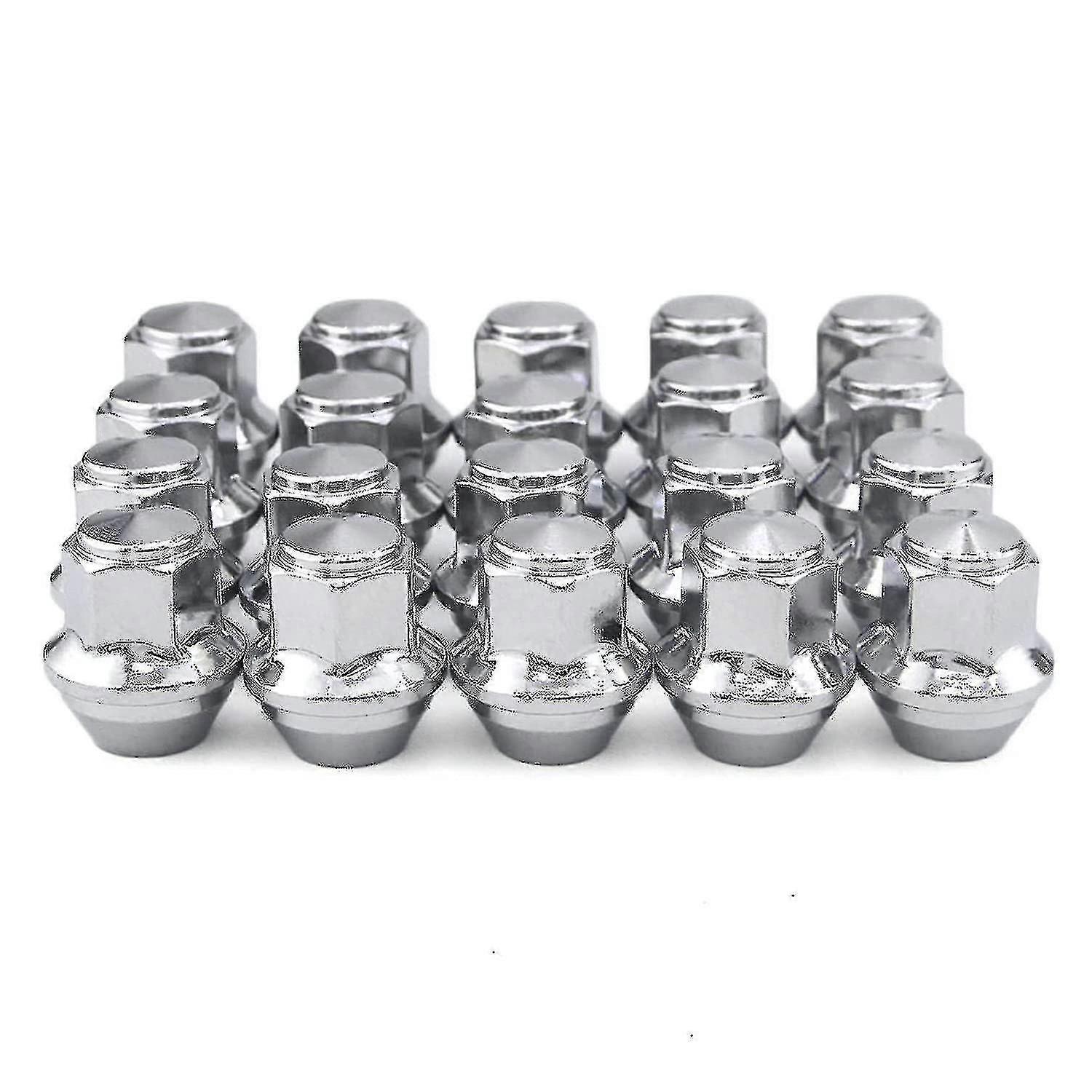 Alloy Wheel Nuts. M12 X 1.5, Taper, 19mm Hex Replacement For Ford Alloy Wheels (silver)