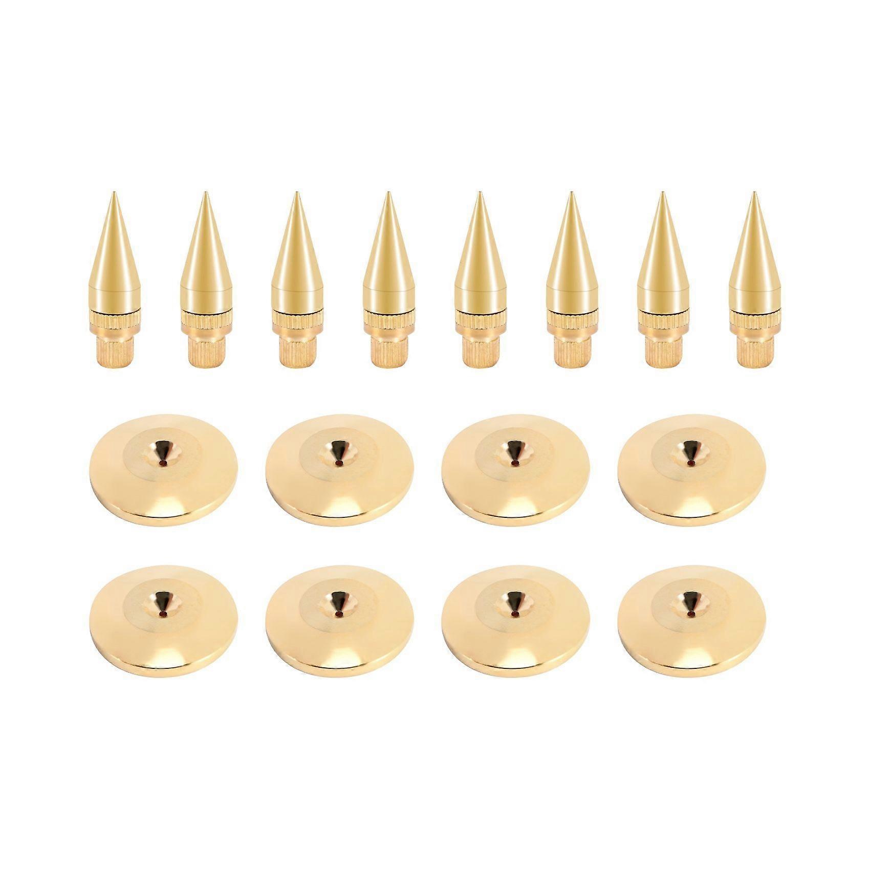 8 Pairs 6 X 36Mm Copper Speaker Spike Isolation Stand + Base Pad Feet Mat Speaker Isolation Speaker Isolation Pads