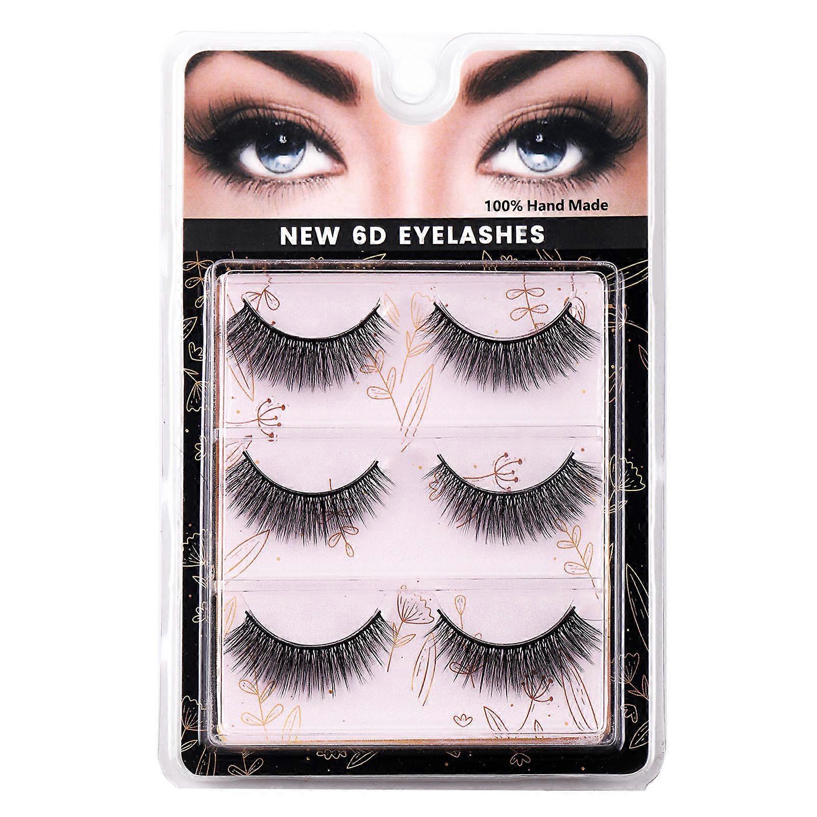 3 Pairs Simulation False Eyelashes Lightweight Fur False Eyelashes