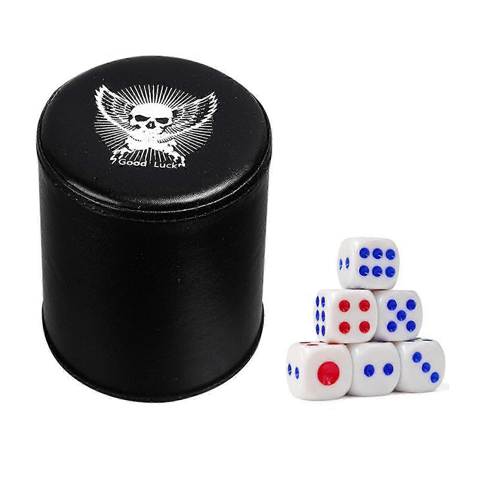 Dice Cup Set Silent Shaking Enjoy Noise-free Gaming with Felt Lining Large Diameter Dice Cup with Dice