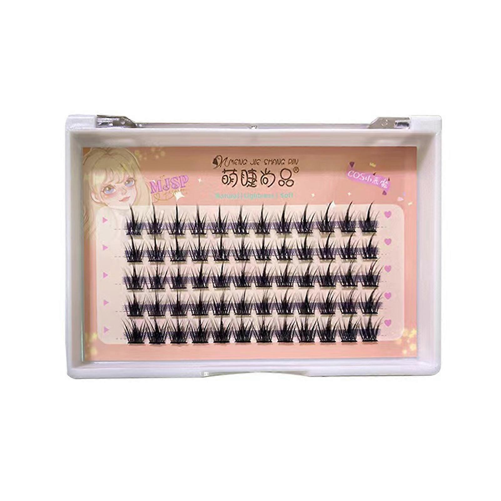 Segmented False Eyelashes Self Adhesive Thick Fluffy Lashes