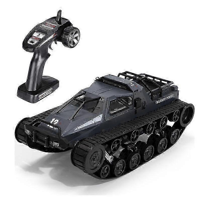 (BLACK) Drift Rc Car High Speed Control Full Proportional Remote Tank Vehicle Models Toy With Led