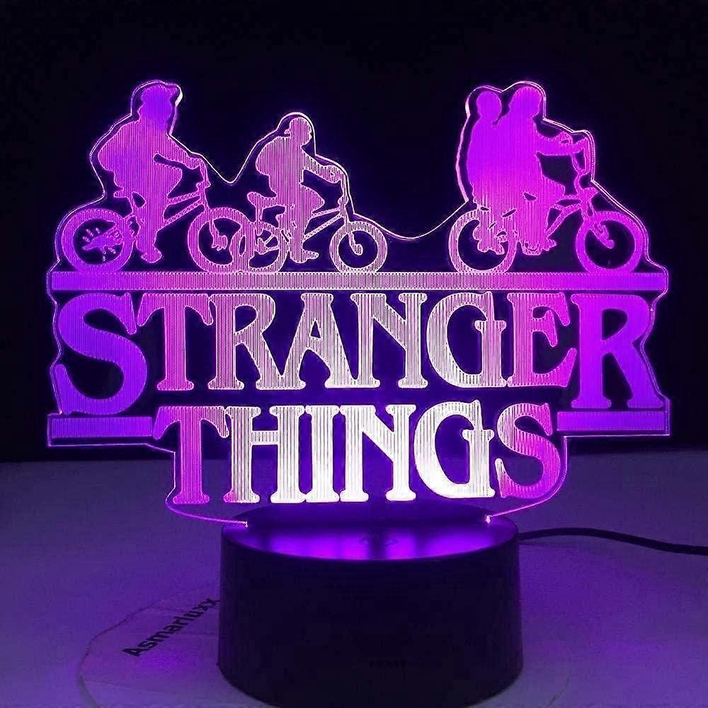 3D Illusion Lamp Stranger C Things Night Light Bedside Table Lamp 16 Color Changing Decoration