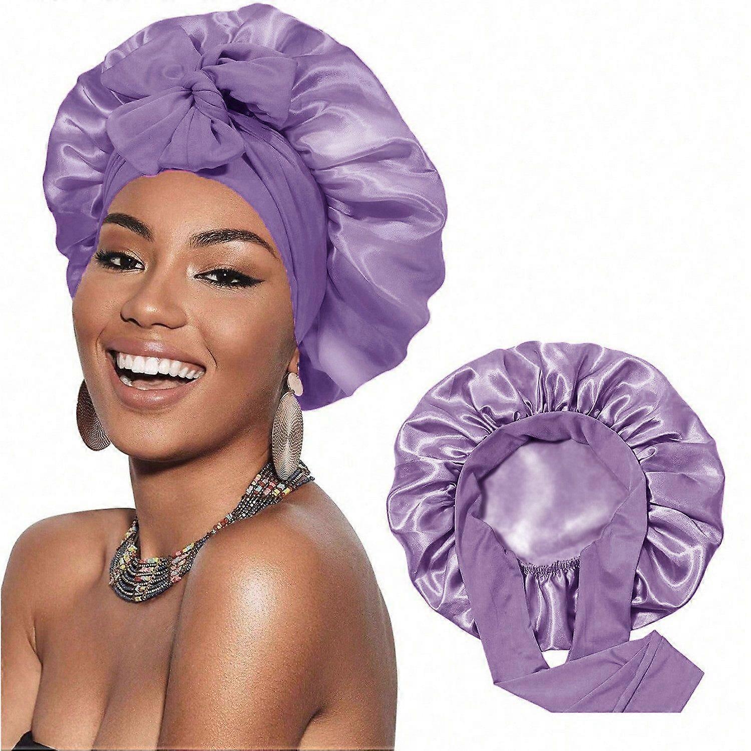 Shower cap night sleep, double-sided comfortable sleep cap, soft material cozy sleep cap