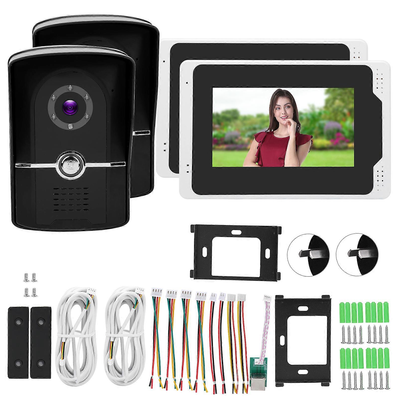 1080P Waterproof Video Doorbell - 7" Display, Night Vision, Tuya Smart, Remote Access
