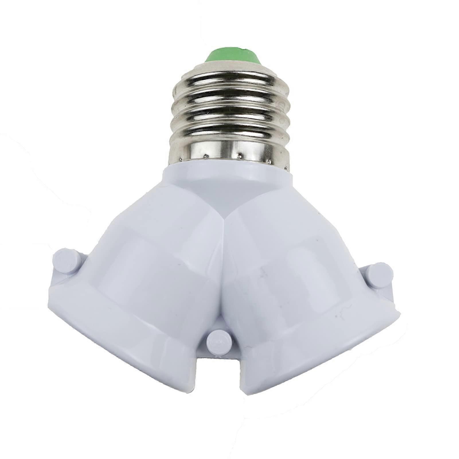 100PCS Y Shape E27 to 2 E27 Lamp Holder Converter Corn Bulb Base Type Socket Conversion 2E27 Splitter Adapter Lamp Holder Converter