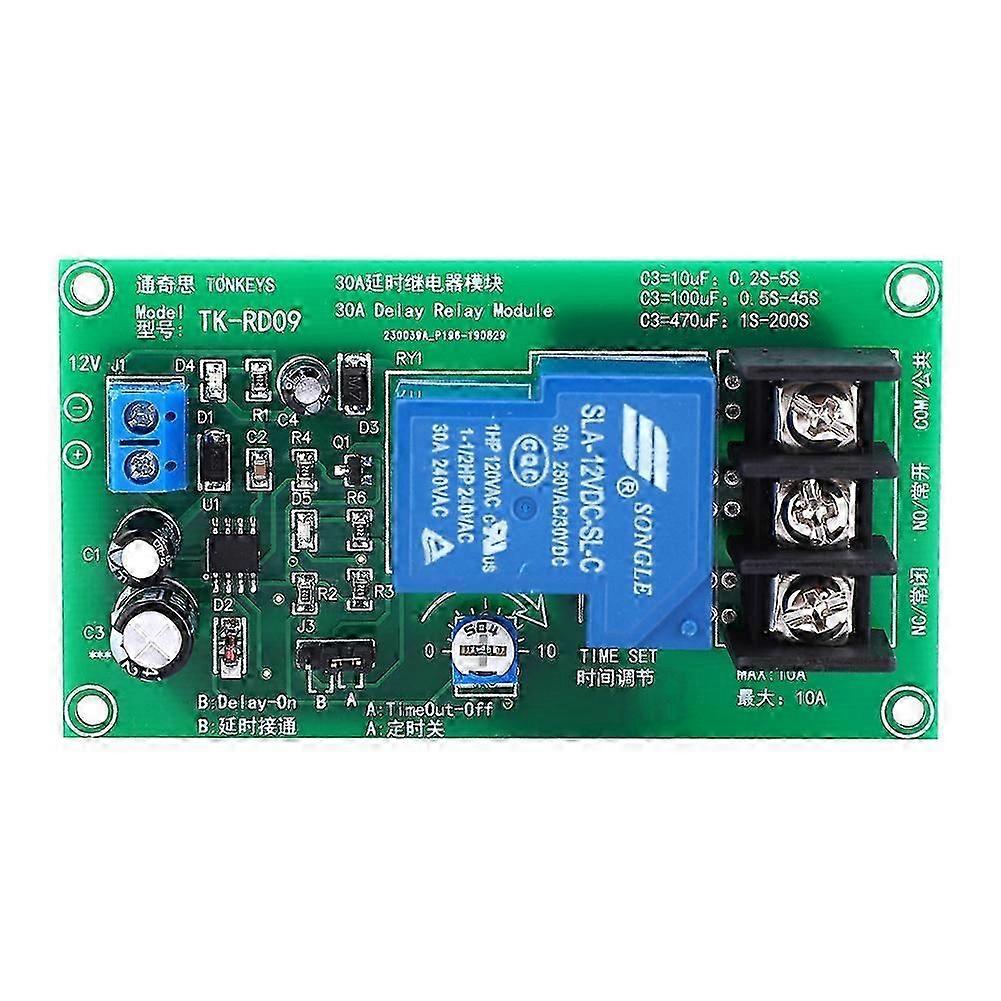Delay Relay Module High Accuracy NO/NC Timer Switch Electrical Supplies 200s DC12V
