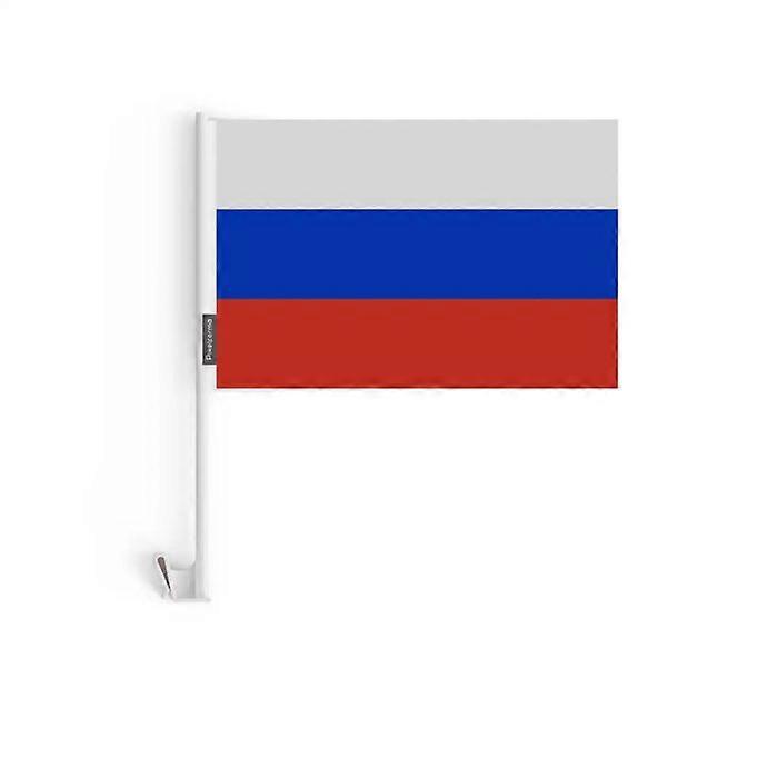 Car Flag Russia – 14 x 21 cm – Polyester Fabric – Window Attachment – 20 pieces