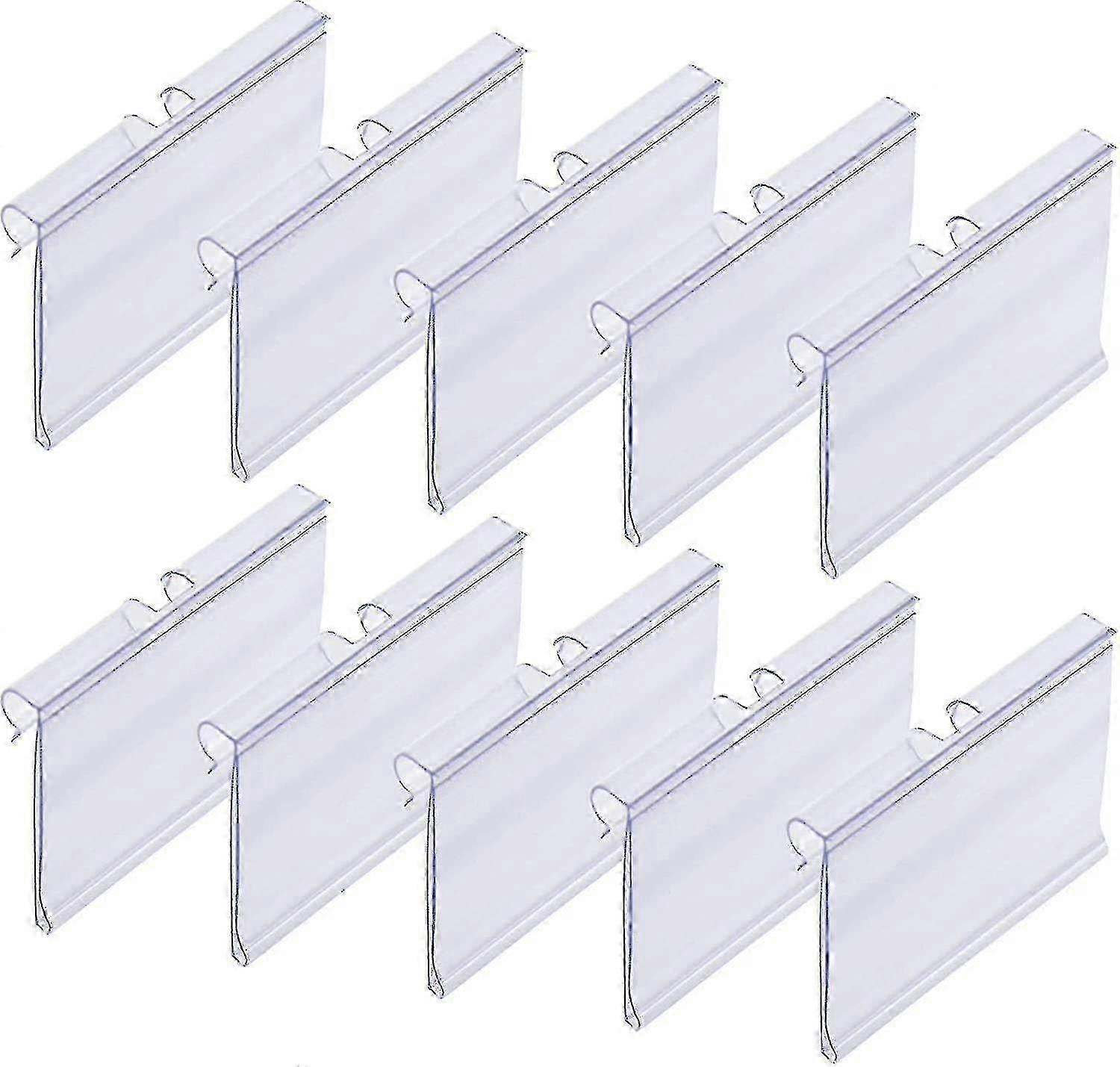 40pcs Clear Plastic Label Holders For Wire Shelf Retail Price Label, Basket Bin Labels Clip On, Labels For Storage Bins