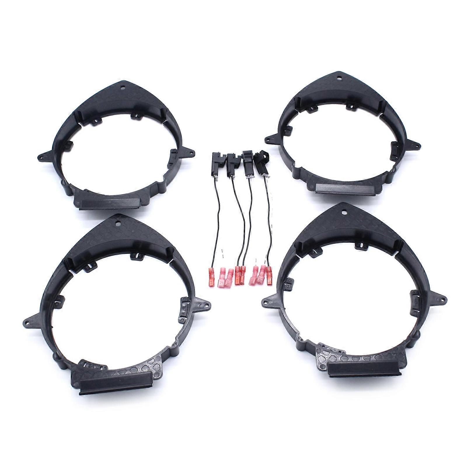 6.5'' Car Speaker Install Adapter Mount Bracket Plates and Speaker Wire Connector for Front Door Speakers