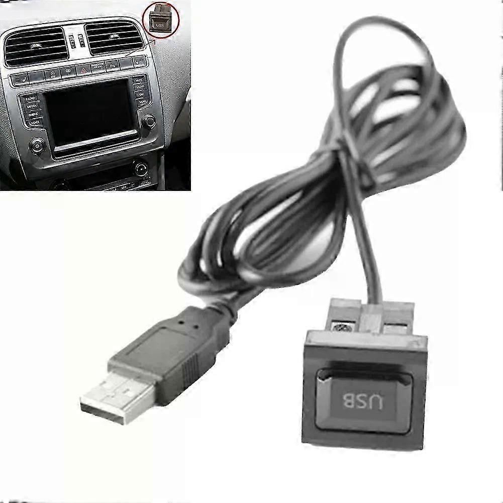 רכב דש סומק הר AUX יציאת USB פאנל מתאם מאריך USB כפול כבל USB סטריאו לרכב מתאם כבל שמע