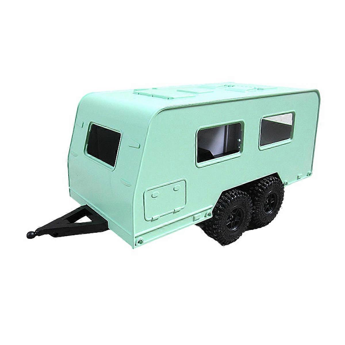 Simulation RV Trailer Recreational Vehicle Model for 1/16 1/18 RC Crawler TRX4M Upgrade Part Green
