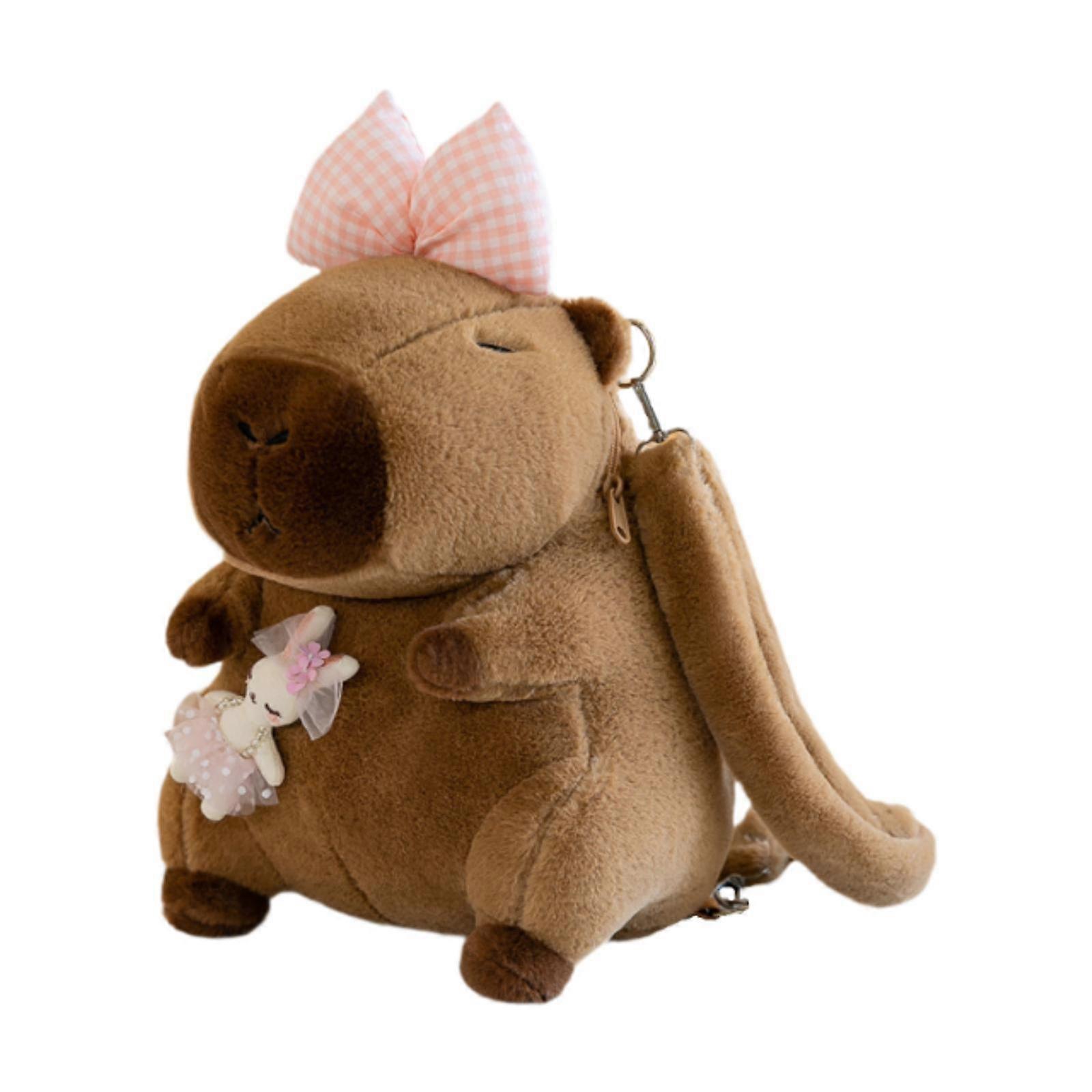 Plush Capybara Backpack with Adjustable Straps for Party Birthday Gift