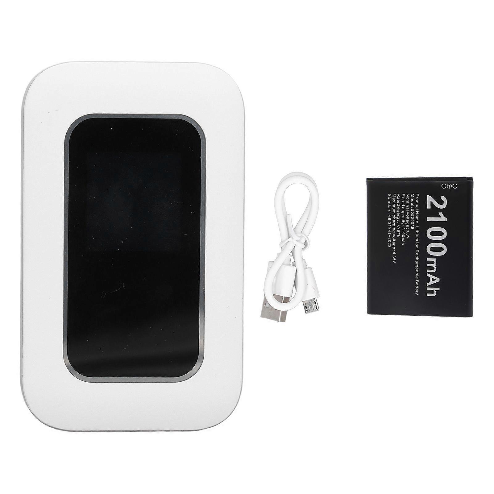 4G LTE Mobile WiFi Hotspot Unlocked 300Mbps Router with SIM Card Slot 2100mAh USB Rechargeable Portable Wireless Internet Device with Display