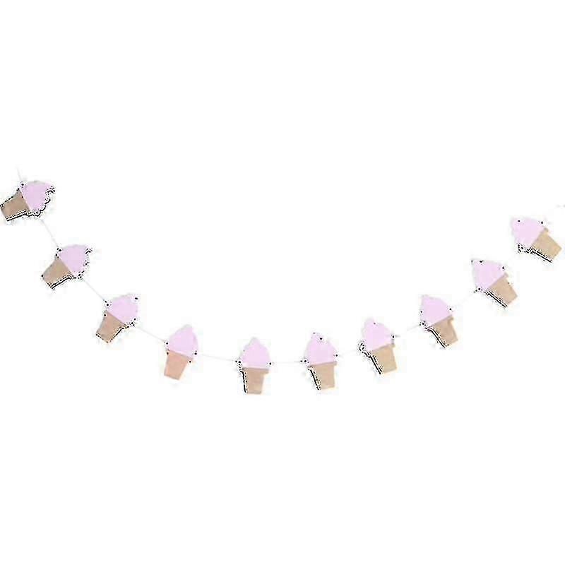 誕生日パーティーの壁の装飾のための漫画のアイスクリームガーランドバナー