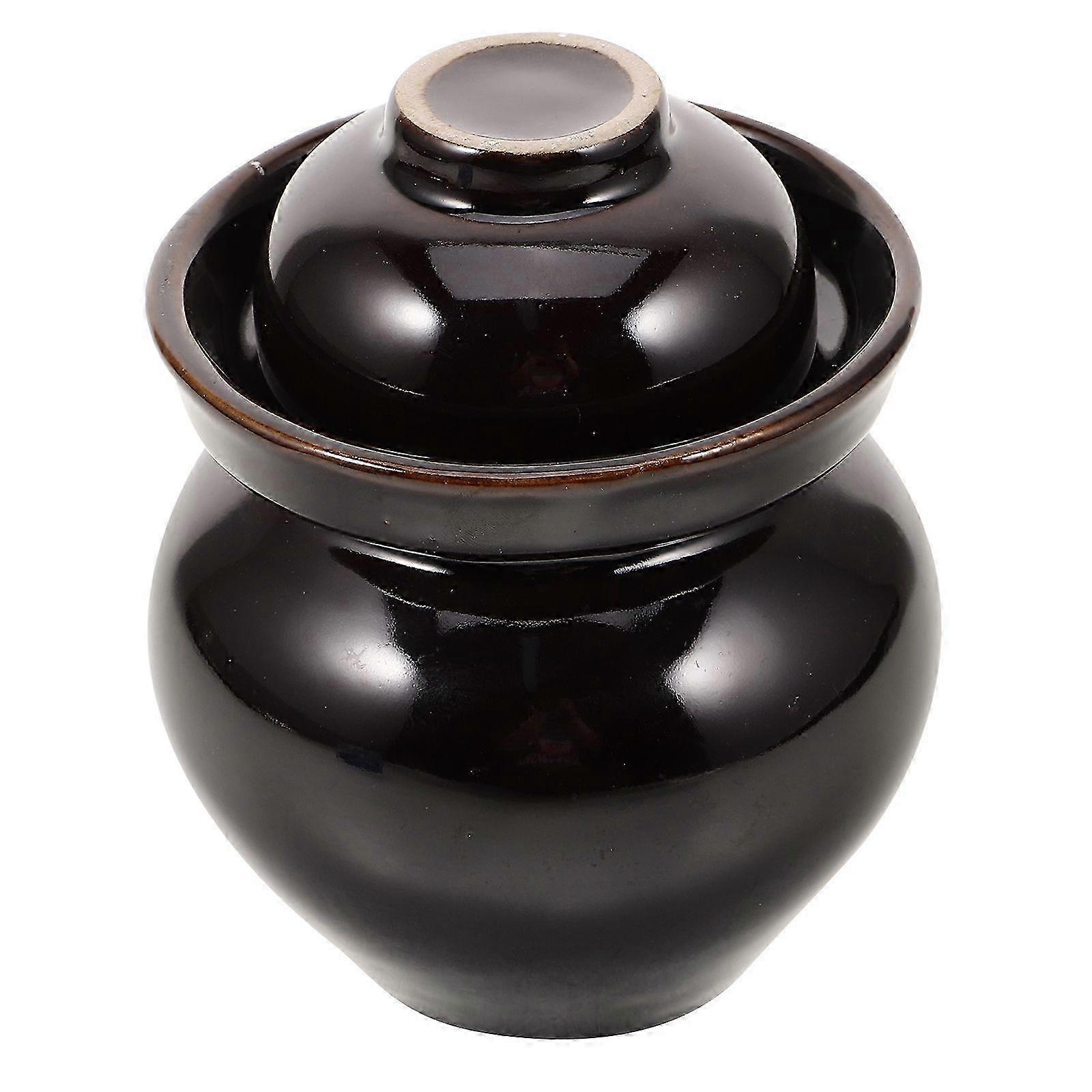 Ceramic Pickling Jar for Home Fermenting - Large Capacity Food Storage Container