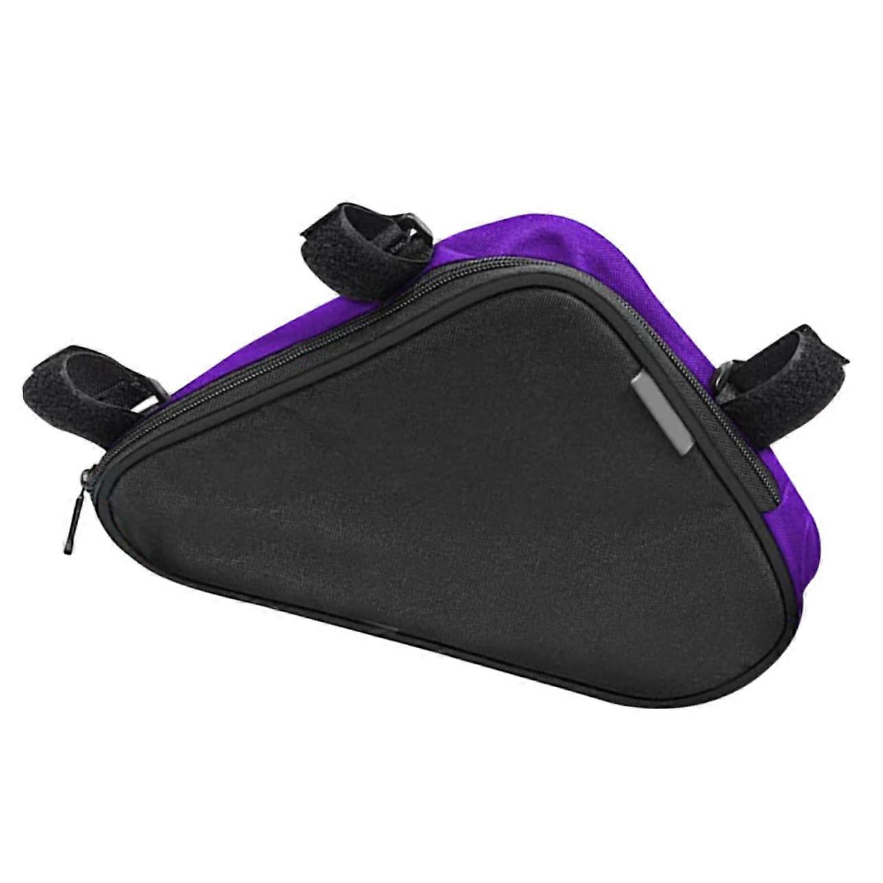 Bike Frame Bag Triangular Storage Bag Durable Polyester For Tools And Accessories Secure MTB Frame Mount