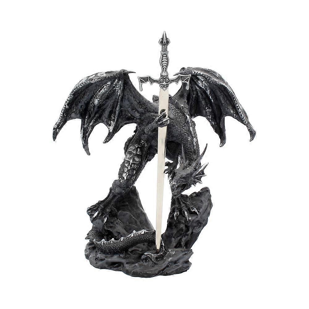Gothic Black Dragon Sword Letter Opener Figurine