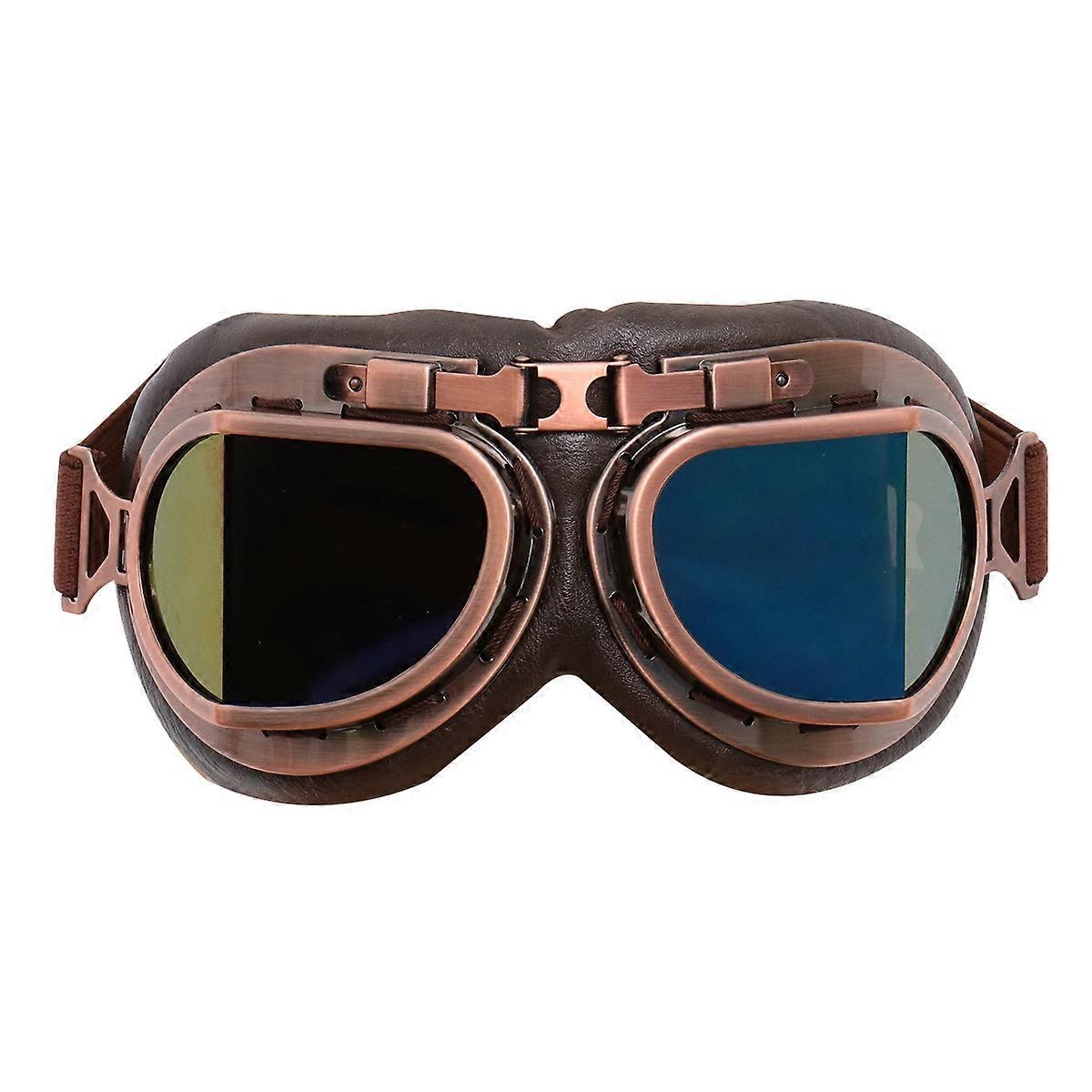Bike Goggle Motorbike Riding Windproof Goggles Protective Eyewear For Motorcycle Riding 18x8.5cm Anti-Fog Copper Plating 1Pack