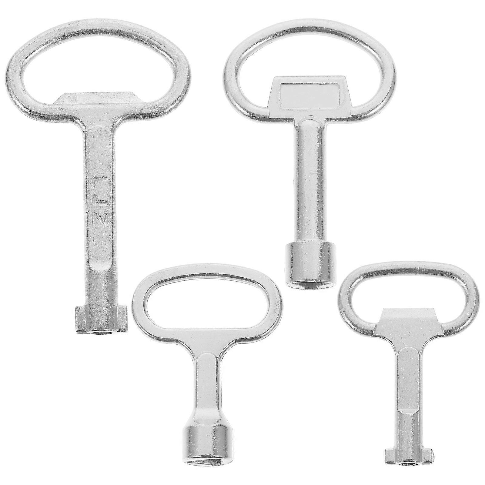 4pcs Multi Functional Utility Key Plumbers Tool Triangle Word Key