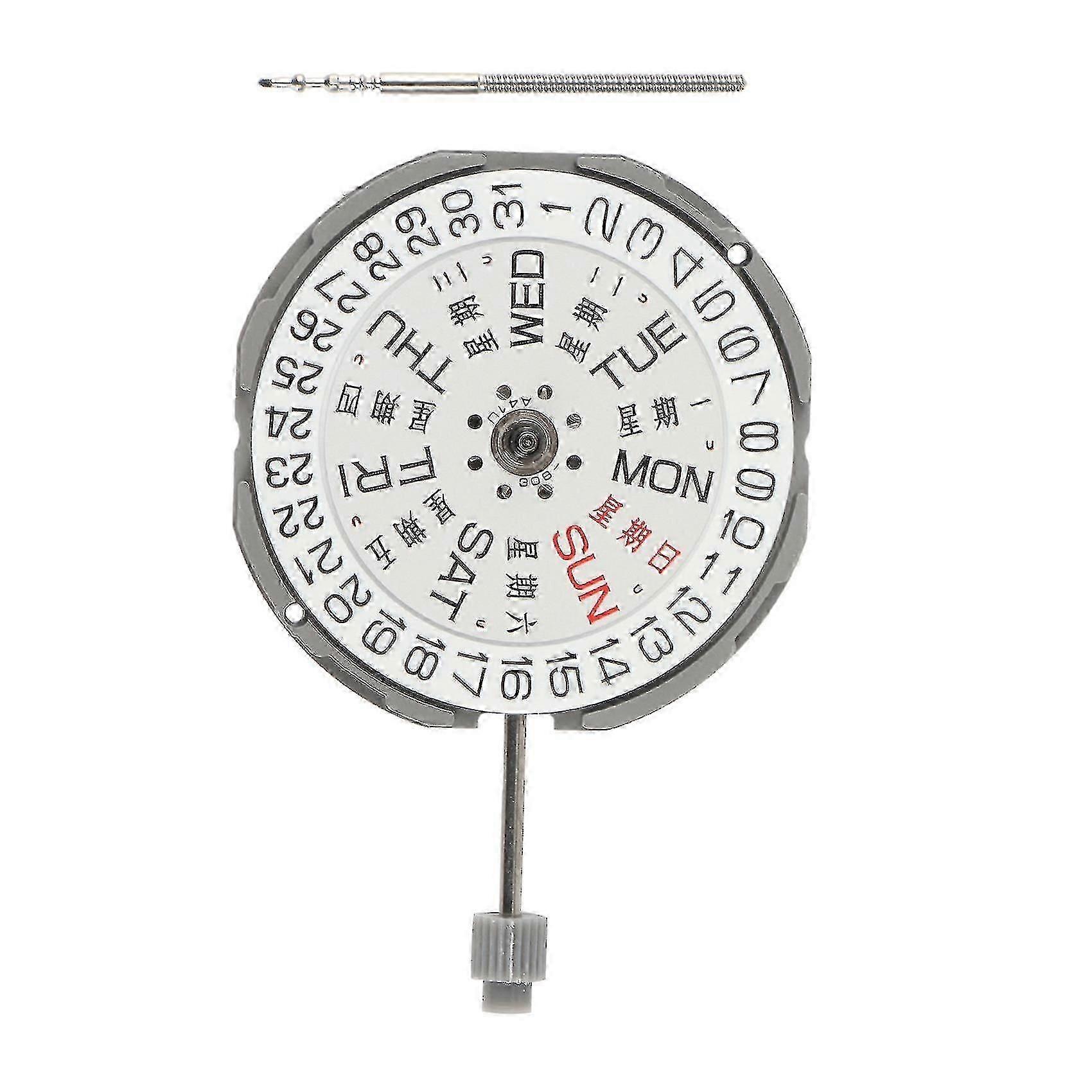 3 Hands Date 3 Metal Quartz Watch Movement With 065-543 Stem For Miyota Gm02 Gm00 Movement