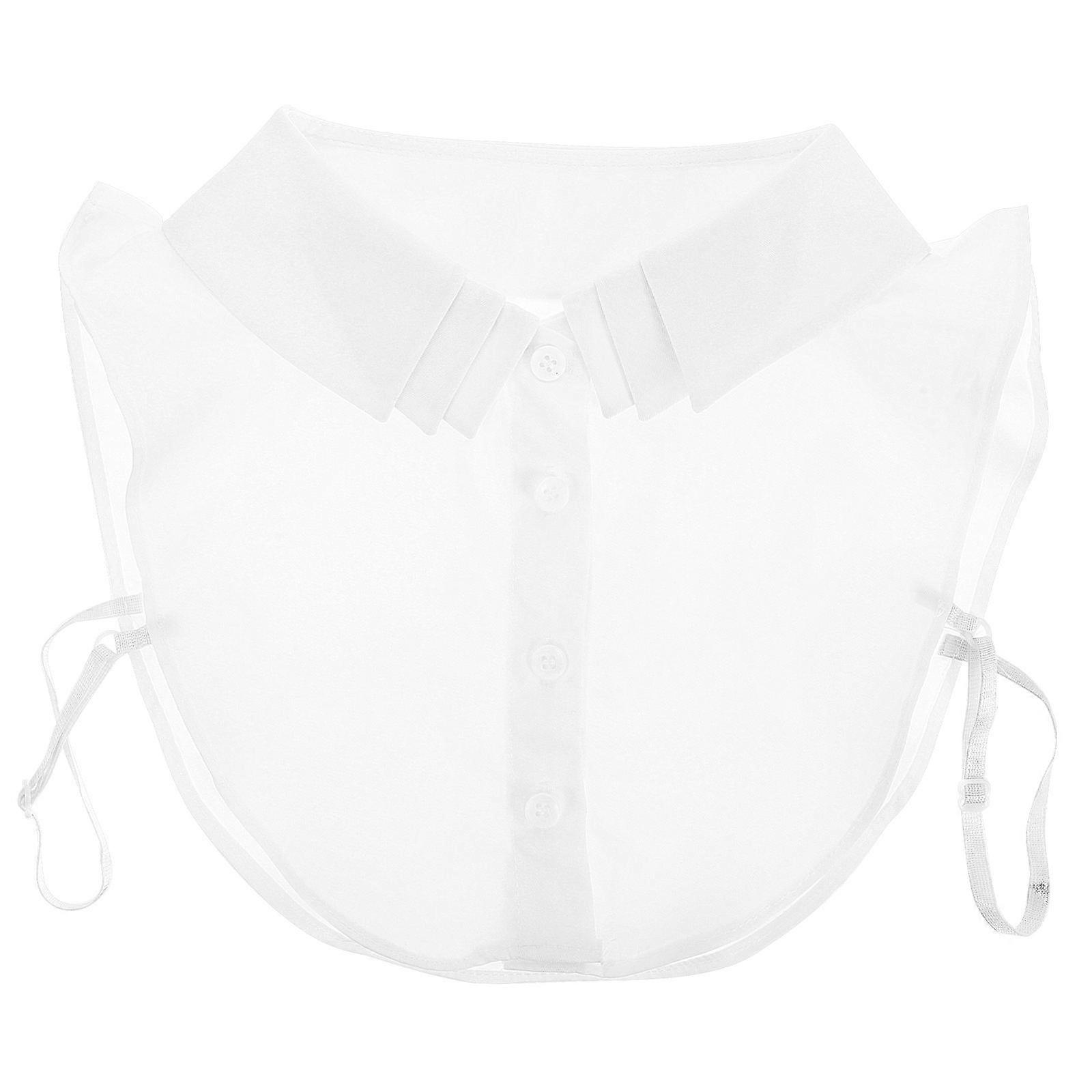Ladies Collar Inserts False Collar For Sweater Outfit White 30x28cm Easy To Clean 1Pack