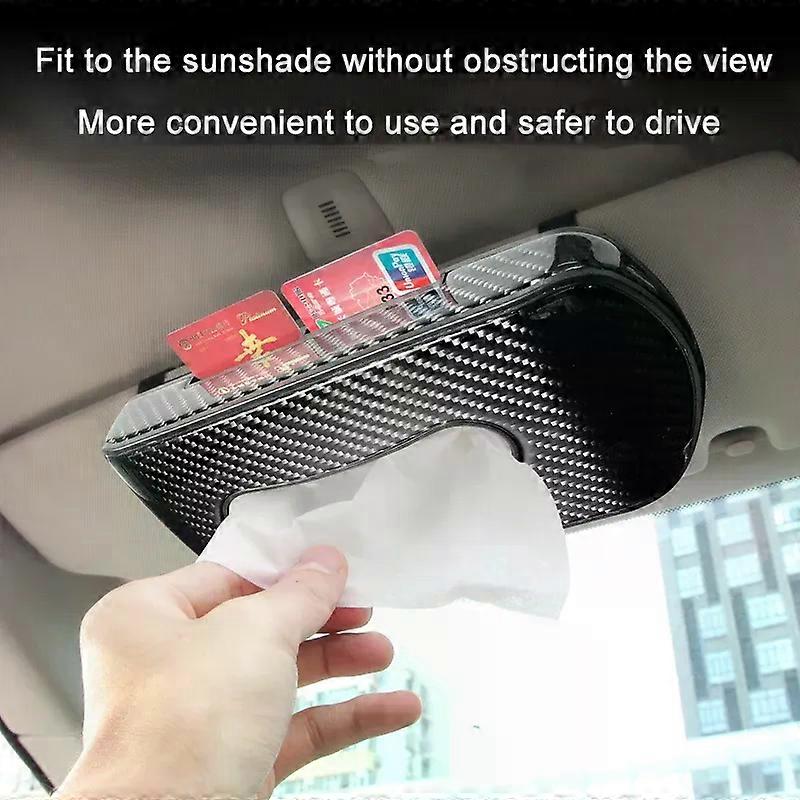 مناسبة لفيات بنز بي ام دبليو تويوتا هوندا مازدا صناديق مناديل السيارة توري مادة ألياف الكربون الحقيقية ديكورات داخلية صندوق مناديل السيارة