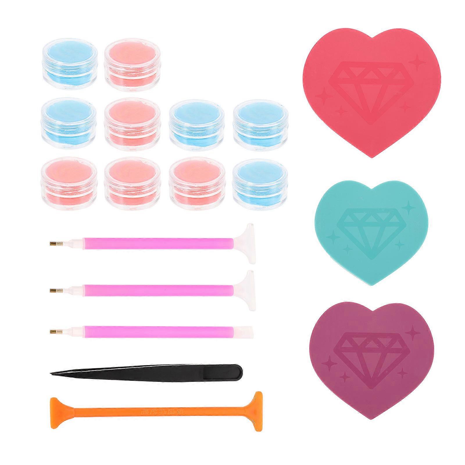 Craft Organizer Beading Tool Set Tools for Beads Painting Assorted Color 9X8.5cm Diamond Sticking 1Set