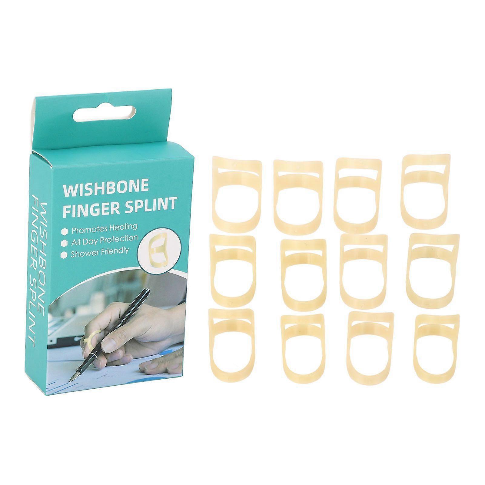 2025 Latest Model 12pcs Oval Finger Splints 6 Sizes Strong Support Stretching ...